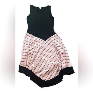 Spense Women’s Pink Black Tank Swing Dress, Size Small